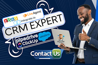 setup liveagent salesforce sales cloud zoho CRM clickup pipedrive integration io