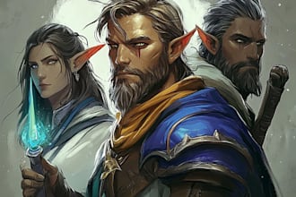 do create a dnd art and d and d character for you