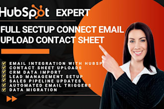 connect integrate email upload contact sheet for your hubspot account