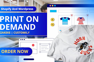 set up a complete print on demand wordpress store with zakeke or customily