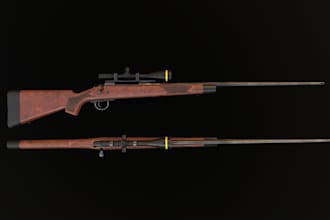 create aaa 3d weapons and hard surface models for games
