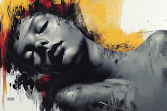 draw a digital abstract art illustration