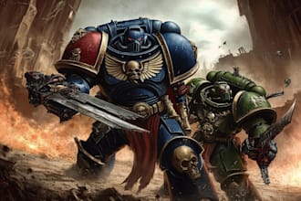 draw your warhammer 40k miniatures