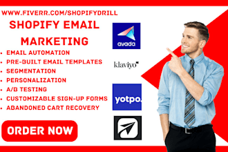 setup shopify store email marketing and sms avada yotpo sendvio klaviyo claycom