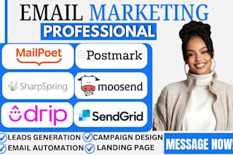 do email sequence automation mailjet drip moosend mailpoet postmark sharpspring
