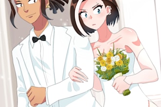 draw your favorite characters in anime or cartoon art style