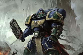 draw warhammer, warhammer painting, miniature painting, 40k