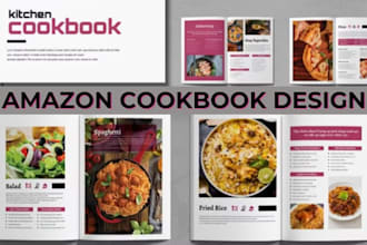 write and design cookbook recipe book meal plan diet plan book cover for amazon