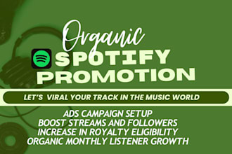 spotify music promotion with ads campaign to increase spotify monthly listeners