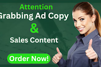 write sales copy for sales page landing page cold email copywriting ad