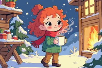 draw cute chibi character for any purposes