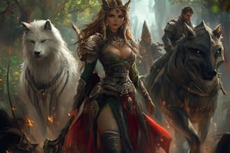 draw your dnd character, fantasy, fanart character, or tcg illustration