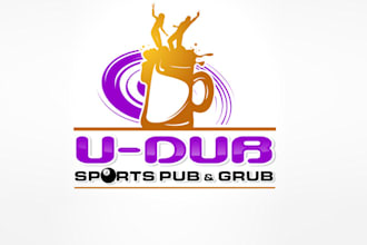 design sports pub grub logo