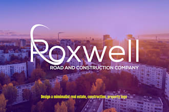 create a minimal real estate and construction logo