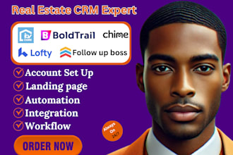 setup lofty CRM, kvcore, follow up boss, idx website, boldtrail, chime