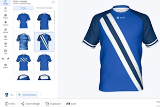 do 2d 3d product configurator for jersey, suit on shopify kickflip, zakeke