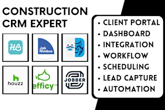 setup honeybook jobnimbus acculynx houzzpro efficy lime crm jobber automation