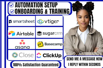 setup airtable smartsheet asana close agile basecamp vtiger clickup sugar copper