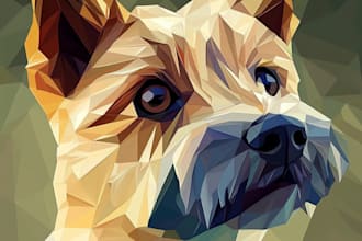 do a low poly vector portrait for you