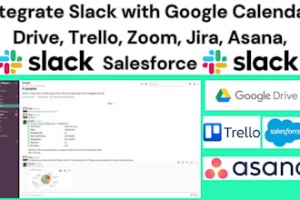 integrate slack with google calendar drive trello zoom jira asana salesforce