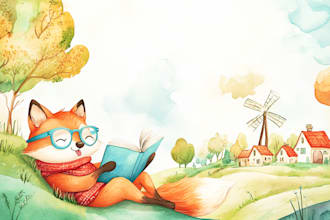 illustrate children story book illustration watercolor