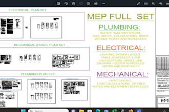 do mep plumbing electrical or hvac drawing for city permit