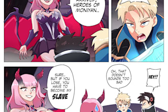 draw amazing comic pages in anime or cartoon art style