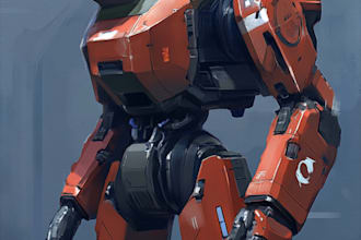 draw your  robot mecha , concept art