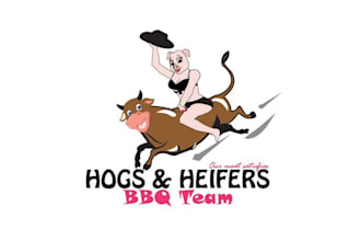 design greatest bbq team restaurant delicious logo