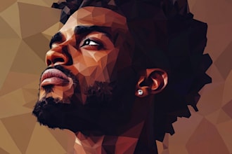 turn pictures into low poly vector art