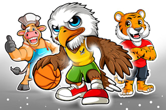 do character design and mascot drawing in perfect quality