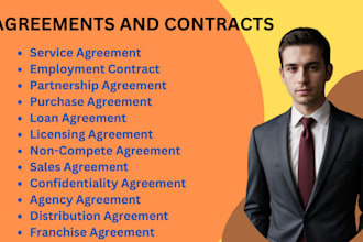 write legal contracts, agreements, nda, terms and conditions, privacy policy