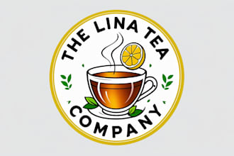 design coffee logo, tea, café, green tea, tea