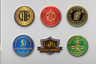 design clean badge, shield, circe, monogram, stamp, seal, emblem logo for you