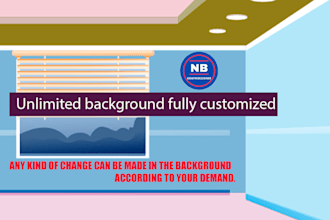 design a high quality zoom virtual meeting background