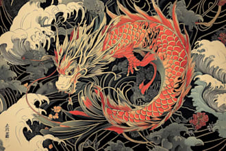 create original custom japanese tattoo design for you