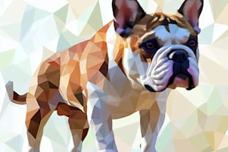 do a vector illustration dog cat animal pet cartoon portrait