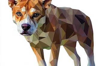 draw you animal low poly art from your pict