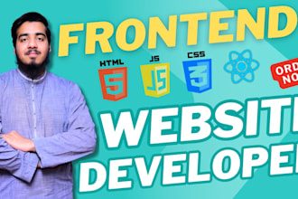 do responsive frontend web development with HTML, CSS,  jquery, react js,