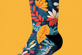 draw a unique socks design