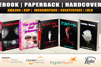 create book cover design for amazon KDP paperback and ebook cover
