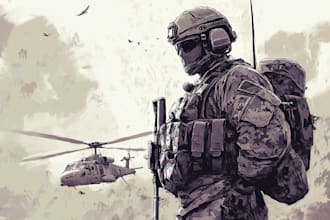 draw military themed illustrations