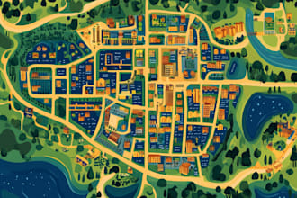 draw beautiful map in vector illustration
