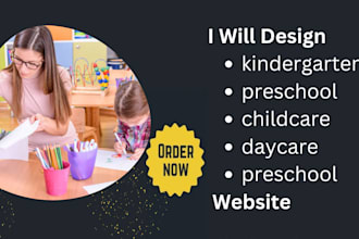 create kindergarten, preschool, childcare, daycare, preschool website
