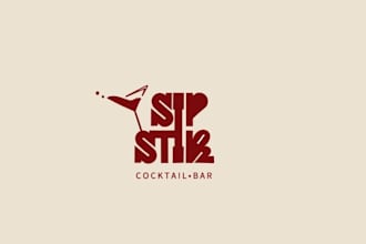design a unique, professional bar logo with branding for your business