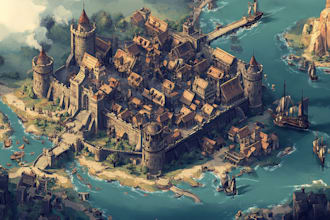 create your fantasy city map and vector map art for you
