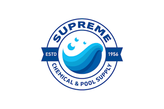 do elegant swim pool service logo design
