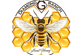 design wonderful honey ranch logo