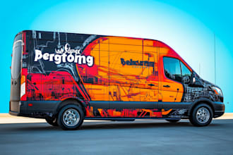 make creative vehicle wrap design for your car, truck, van