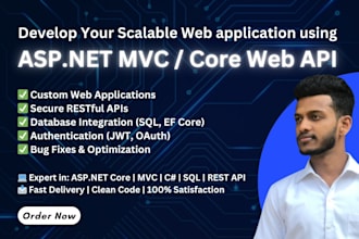 build asp dot net mvc and core web api web applications